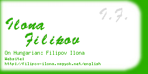 ilona filipov business card